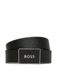 BOSS - Boss Pasek Męski Icon 50529690 Czarny. Kolor: czarny. Materiał: skóra