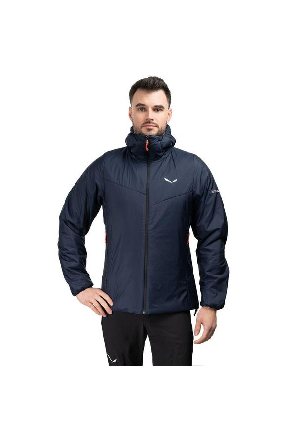 Salewa - Kurtka trekkingowa męska Puez Catinaccio 2 Twr Hd. Kolor: niebieski. Sport: turystyka piesza