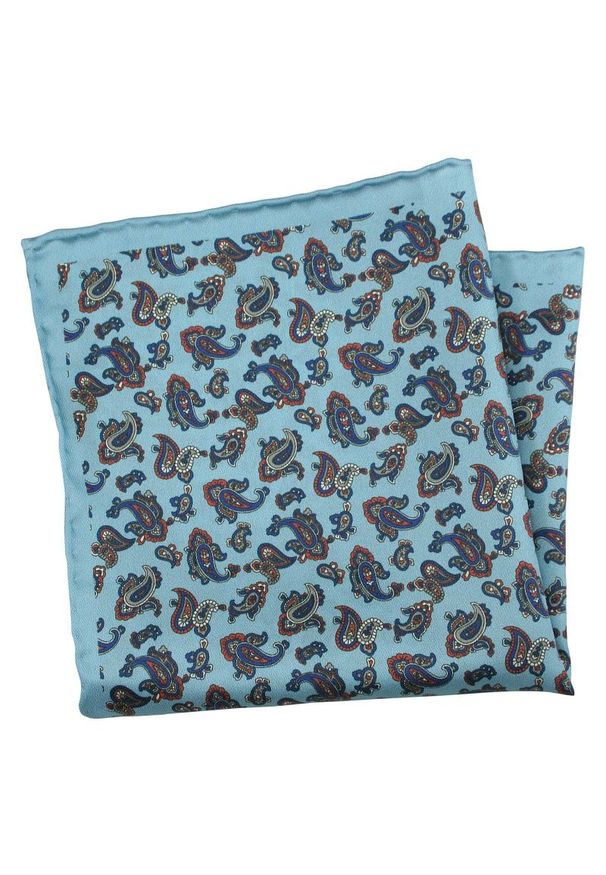 Niebieska poszetka EM Men's Accessories paisley