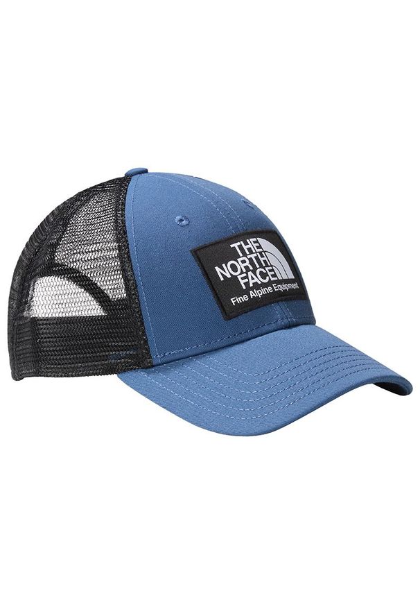 Czapka z daszkiem The North Face Mudder Trucker 0A5FXAHDC1 - niebieska. Kolor: niebieski. Materiał: skóra, tkanina, poliester