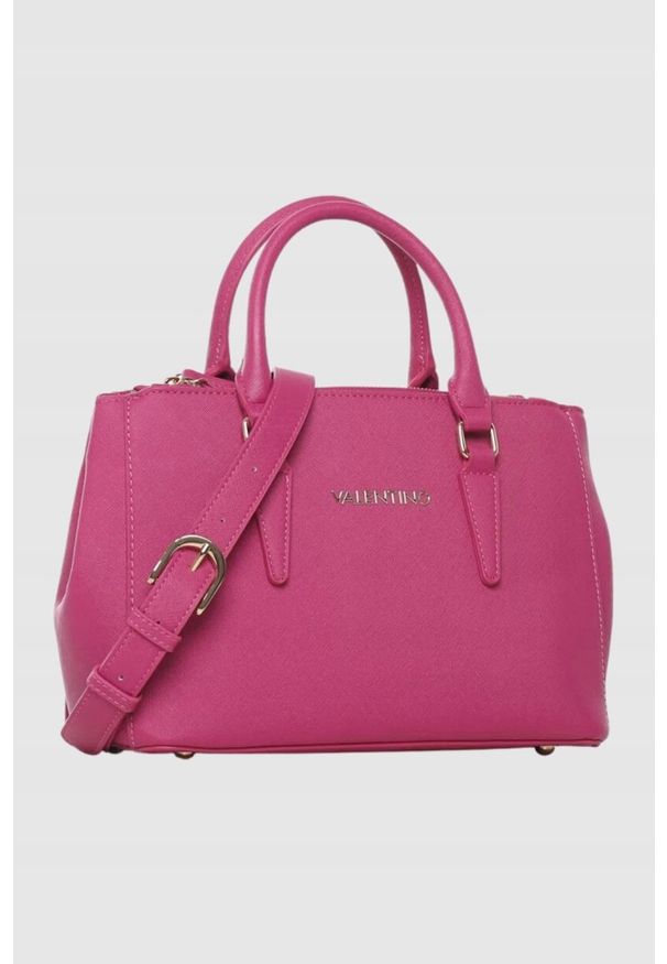 Valentino by Mario Valentino - VALENTINO Mała różowa shopperka Zero Shopping. Kolor: różowy. Wzór: paski