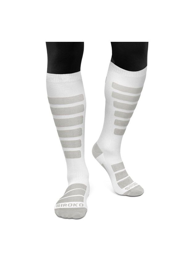 Skarpety do sportów zimowych unisex SIROKO Aoraki. Kolor: szary, wielokolorowy, biały. Sport: narciarstwo