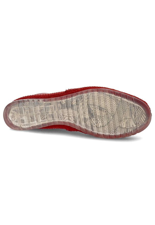 Czerwone Baleriny Maciejka Wygodne Obuwie Damskie. Okazja: na co dzień. Kolor: czerwony. Materiał: skóra. Styl: casual, elegancki