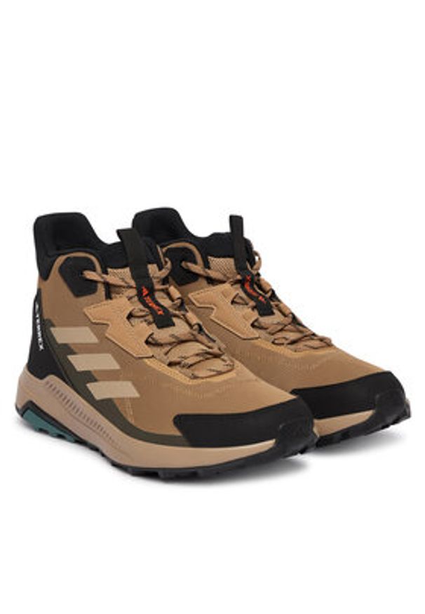 Adidas - adidas Trekkingi Terrex Anylander Mid JQ9959 Brązowy. Kolor: brązowy. Materiał: materiał. Model: Adidas Terrex. Sport: turystyka piesza