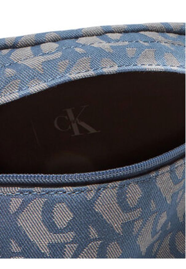Calvin Klein Jeans Nerka Unstructured Monogram Waistbag LV04G3177G Błękitny. Kolor: niebieski. Materiał: materiał