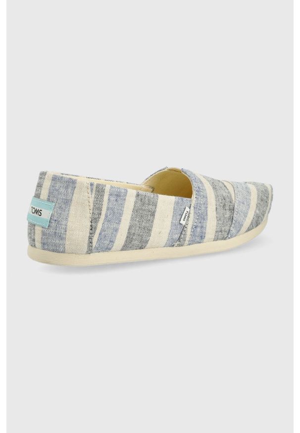 Toms espadryle Alpargata. Kolor: niebieski. Materiał: guma