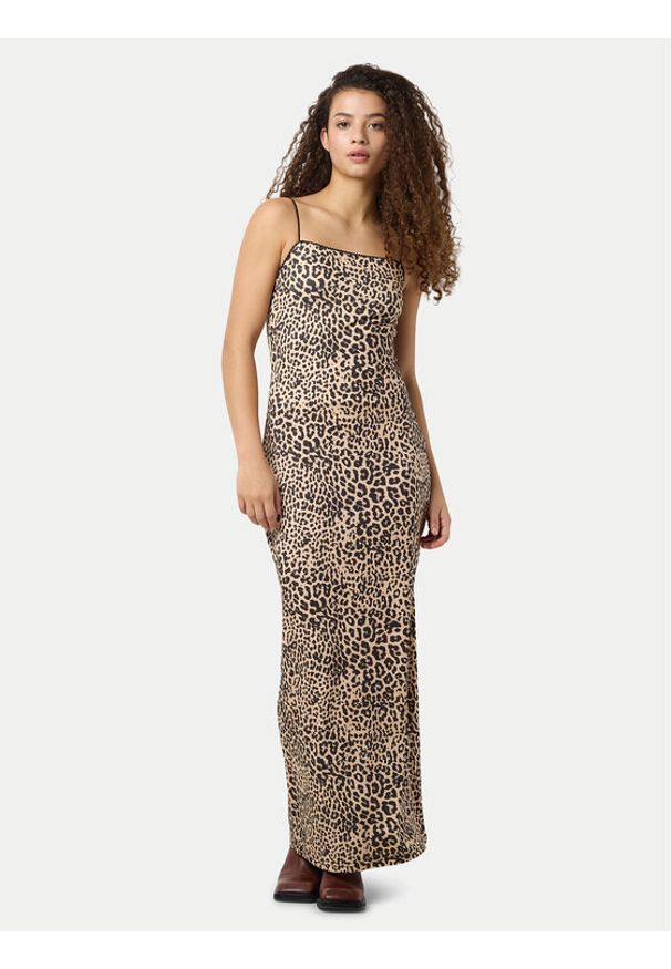 Noisy may - Noisy May Sukienka letnia Avery 27034320 Brązowy Slim Fit. Kolor: brązowy. Materiał: syntetyk. Sezon: lato