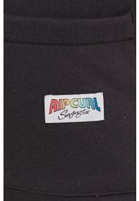 Rip Curl spodnie dresowe męskie kolor czarny z aplikacją. Kolor: czarny. Materiał: dresówka. Wzór: aplikacja