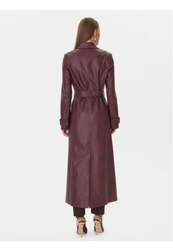 BARDOT - Bardot Płaszcz przejściowy 59899JB4 Bordowy Regular Fit. Kolor: czerwony. Materiał: skóra