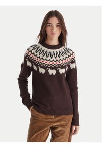 Hunter Sweter Ashie HARW0074251 Brązowy Regular Fit. Kolor: brązowy. Materiał: wełna #1