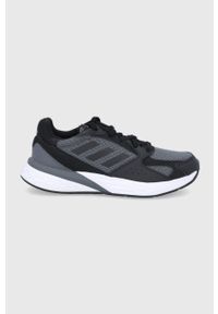 Adidas - adidas Buty Response Run kolor czarny. Nosek buta: okrągły. Zapięcie: sznurówki. Kolor: czarny. Materiał: guma. Model: Adidas Cloudfoam. Sport: bieganie