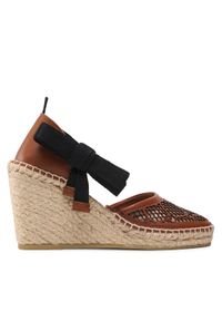 Pinko Espadryle Patty Sandalo PE 22 BLKS1 1H211A Y86A Brązowy. Kolor: brązowy. Materiał: skóra