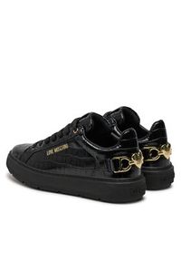 Love Moschino - LOVE MOSCHINO Sneakersy JA15394G0LIB0000 Czarny. Kolor: czarny. Materiał: skóra #5