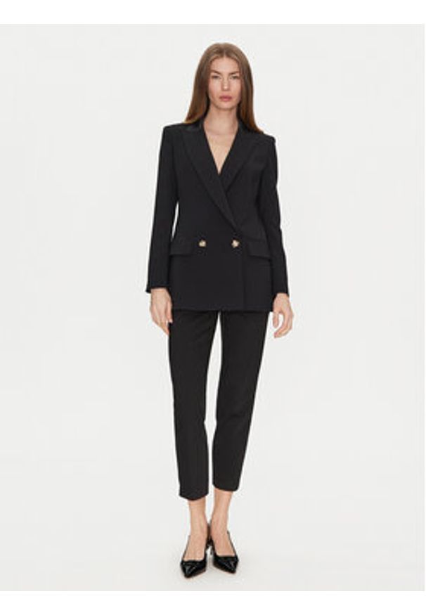 Marella Chinosy Miele 2513131021 Czarny Slim Fit. Kolor: czarny. Materiał: syntetyk, bawełna