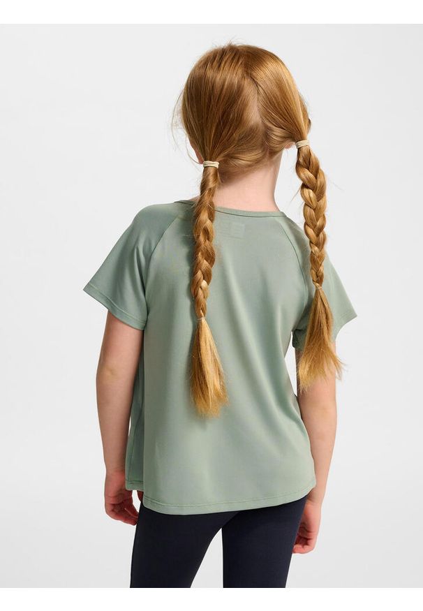 Koszulka dla dziewczynki Hummel Luna. Kolor: zielony. Sport: joga i pilates