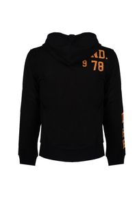 Diesel Bluza "Ginn Hood Zip" | A08697-0HAYT | Mężczyzna | Czarny. Okazja: na co dzień. Typ kołnierza: kaptur. Kolor: czarny. Materiał: bawełna, poliester. Wzór: jednolity, nadruk. Styl: sportowy, casual