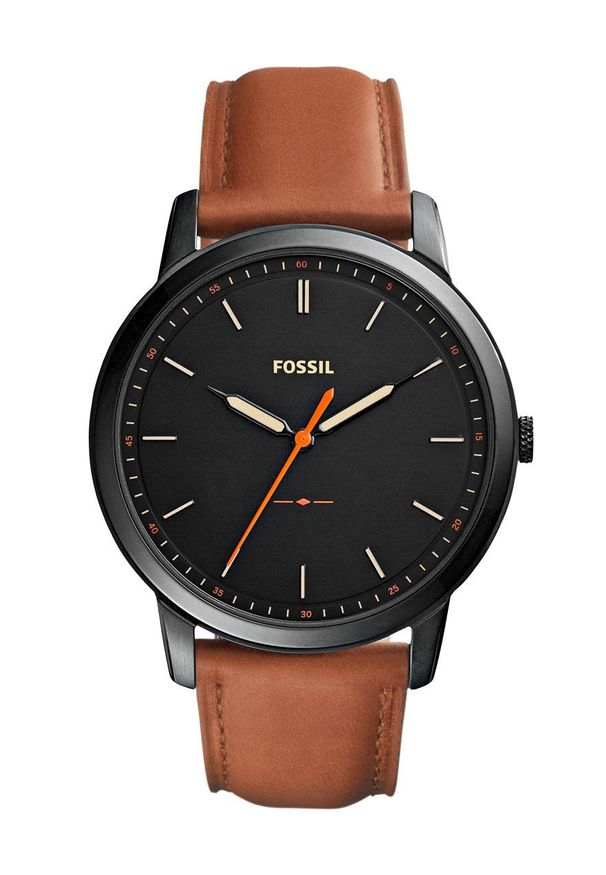 Fossil - Zegarek FS5305. Kolor: brązowy. Materiał: materiał, skóra