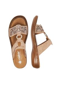 Rieker Klapki 608K2-31 Beżowy. Kolor: beżowy #4