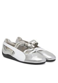Puma Baleriny Speedcat Ballet Metallic Wns 401581 01 Srebrny. Kolor: srebrny. Materiał: skóra
