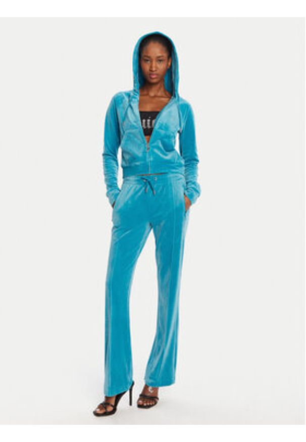 Juicy Couture Bluza Madison JCWA122001 Niebieski Slim Fit. Kolor: niebieski. Materiał: syntetyk