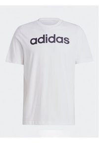 Adidas - adidas T-Shirt Essentials Single Jersey Linear Embroidered Logo T-Shirt IC9276 Biały Regular Fit. Kolor: biały. Materiał: bawełna #3