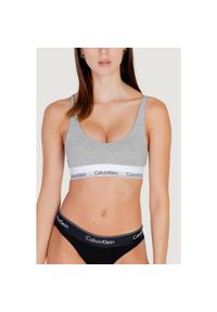 Calvin Klein - Biustonosz Kobieta CALVIN KLEIN LIGHTLY LINED BRALETTE. Kolor: szary. Materiał: bawełna #1