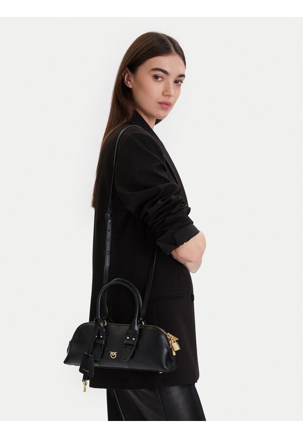 Pinko - PINKO Torebka Bowling Bag Baguette AI 25-26 PLTT 105334 A0QO Czarny. Kolor: czarny. Materiał: skórzane