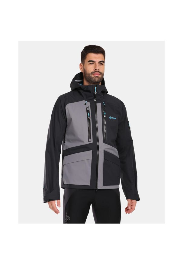 Męska kurtka hardshell Kilpi LTD ARCHER-M. Kolor: czarny. Materiał: hardshell. Sport: turystyka piesza