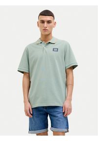 Jack & Jones - Jack&Jones Polo Hudson 12269238 Zielony Regular Fit. Typ kołnierza: polo. Kolor: zielony. Materiał: bawełna