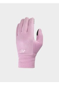 4f - Rękawiczki polarowe Touch Screen dziecięce. Kolor: różowy. Materiał: polar. Styl: casual #1