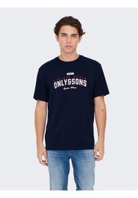 Only & Sons T-Shirt Lenny 22028593 Granatowy Regular Fit. Kolor: niebieski. Materiał: bawełna #1