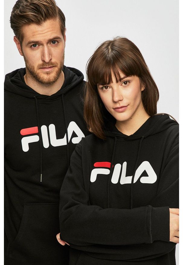 Fila - Bluza. Okazja: na co dzień. Kolor: czarny. Wzór: nadruk. Styl: casual