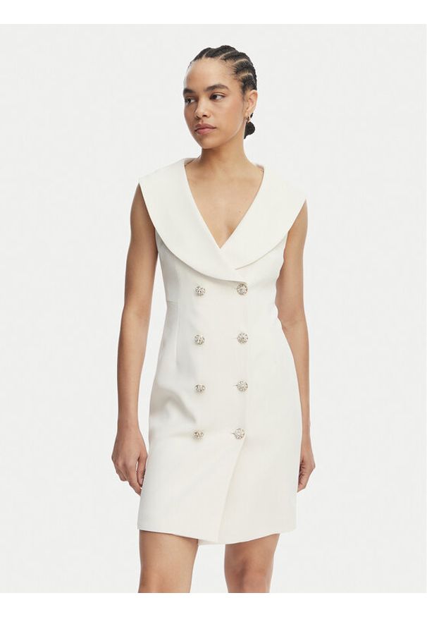 Artigli Sukienka koktajlowa ACAB004864 Kremowy Regular Fit. Kolor: kremowy. Materiał: syntetyk. Styl: wizytowy