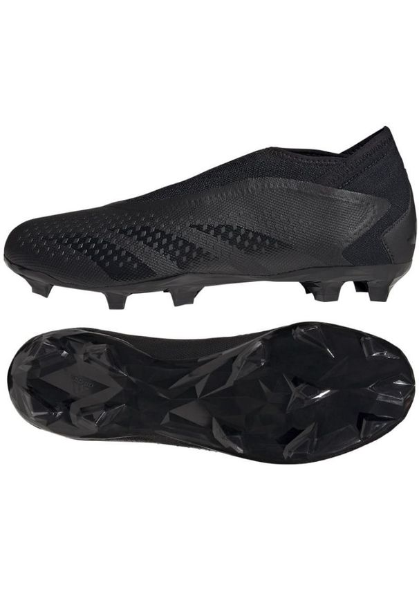 Adidas - Buty piłkarskie adidas Predator Accuracy.3 Ll Fg M GW4598 czarne czarne. Kolor: czarny. Materiał: guma, syntetyk. Sport: piłka nożna