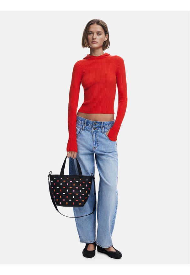 Desigual Torebka 25SAXPC2 Czarny. Kolor: czarny. Materiał: skórzane