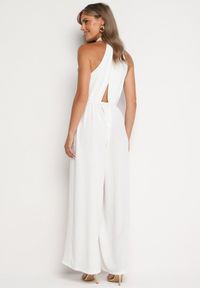 Born2be - Biały Kombinezon o Taliowanym Kroju Bez Rękawów Rivassina. Kolor: biały. Długość rękawa: bez rękawów. Długość: długie #2