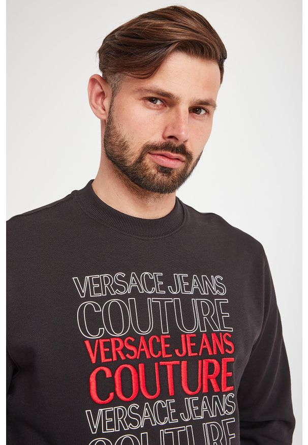 Versace Jeans Couture - BLUZA VERSACE JEANS COUTURE. Typ kołnierza: bez kaptura. Wzór: napisy