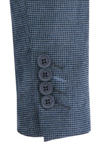 Granatowa, Taliowana Marynarka, 2 Guziki - Casino, Męska. Kolor: niebieski. Materiał: poliester, wiskoza #5