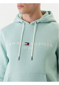 TOMMY HILFIGER - Tommy Hilfiger Bluza Logo MW0MW11599 Zielony Regular Fit. Kolor: zielony. Materiał: bawełna #3