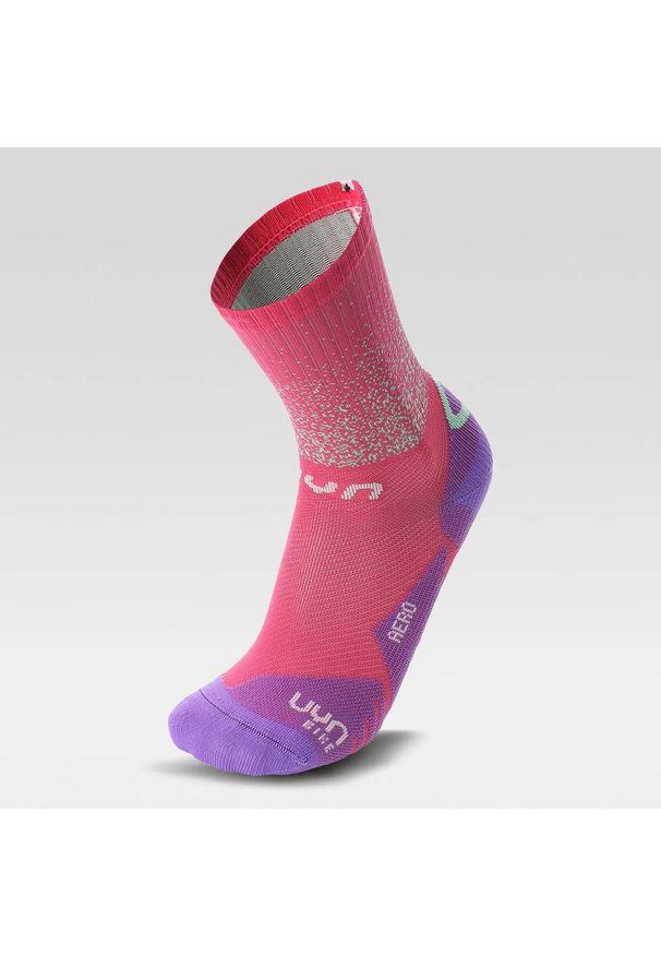UYN - Skarpety rowerowe LADY CYCLING AERO SOCKS r.35-36. Kolor: różowy, biały, wielokolorowy, fioletowy. Sport: kolarstwo