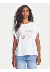 Emporio Armani T-Shirt EW000616 AF12187 U1131 Biały Loose Fit. Kolor: biały. Materiał: wiskoza #1