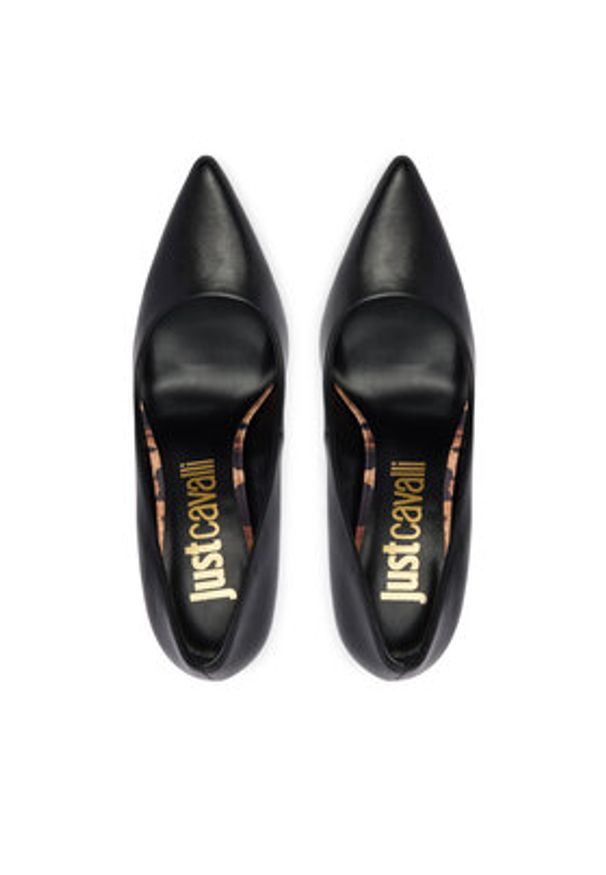 Just Cavalli Szpilki 80RA3S41 ZPB93 Czarny. Kolor: czarny. Materiał: skóra. Obcas: na szpilce