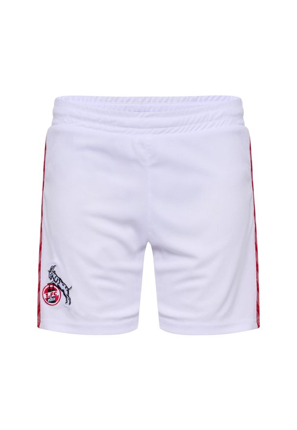 Hummel - Krótkie mieszkanie dla dziecka FC Cologne 2023/24. Kolor: czerwony, biały, wielokolorowy. Długość: krótkie. Styl: młodzieżowy, sportowy