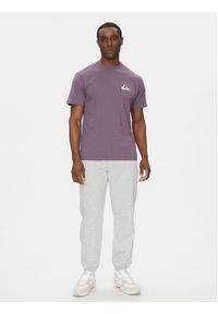 Quiksilver T-Shirt EQYZT08042 Fioletowy Regular Fit. Kolor: fioletowy. Materiał: bawełna #5