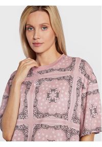 Karl Kani T-Shirt Small Signature Paisley 6130699 Różowy Relaxed Fit. Kolor: różowy. Materiał: bawełna, wiskoza. Wzór: paisley #5