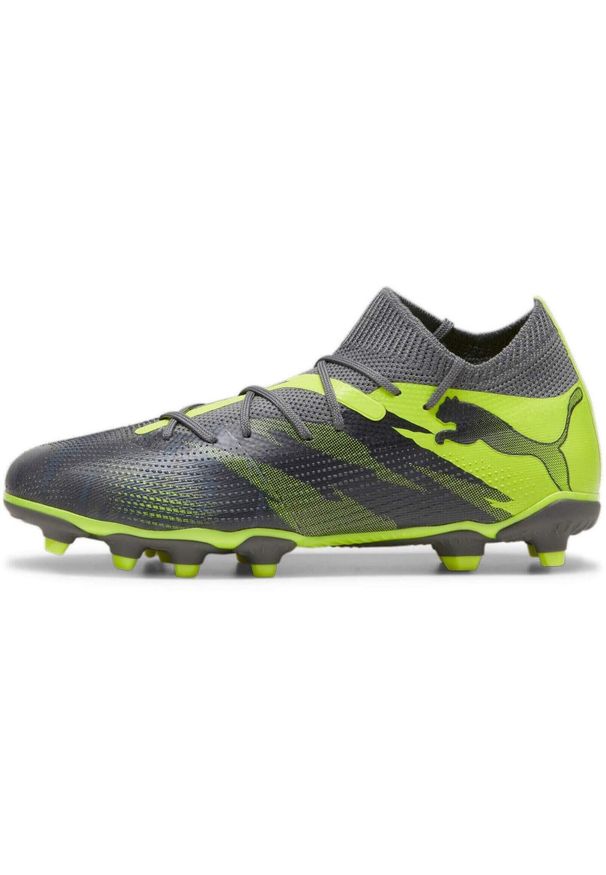 Buty do piłki nożnej Puma Future 7 Match Rush Fgag Jr, Dzieci. Kolor: szary. Materiał: materiał, syntetyk