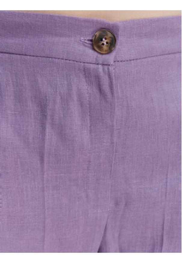 Marella Kuloty Clava 2615131182 Fioletowy Regular Fit. Kolor: fioletowy. Materiał: len