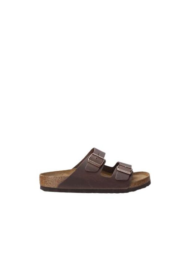 Klapki turystyczne uniseks Birkenstock Arizona 53 Habana. Kolor: niebieski, brązowy. Materiał: guma, materiał, syntetyk