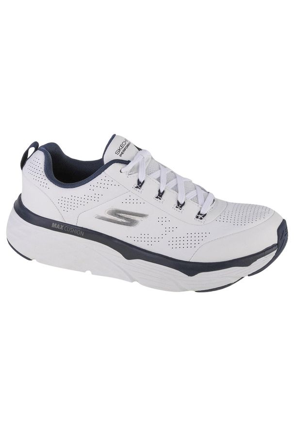 skechers - Buty do chodzenia męskie, Skechers Max Cushioning Elite-Lucid. Kolor: biały. Sport: turystyka piesza