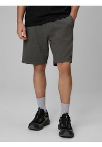 4f - 4F Spodenki dresowe męskie - szare XL. Kolor: szary. Materiał: dresówka. Sport: turystyka piesza, fitness #2